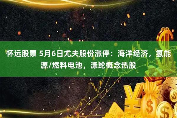怀远股票 5月6日尤夫股份涨停：海洋经济，氢能源/燃料电池，涤纶概念热股